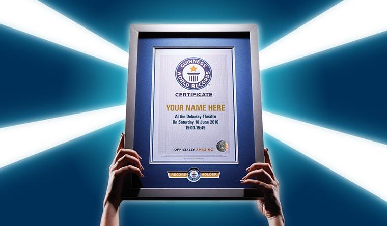 Guinness Book certificate